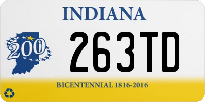 IN license plate 263TD