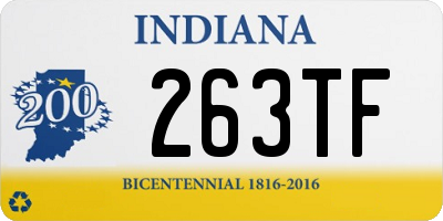 IN license plate 263TF