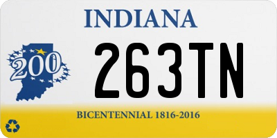 IN license plate 263TN