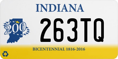 IN license plate 263TQ