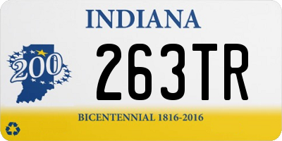 IN license plate 263TR