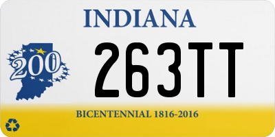 IN license plate 263TT