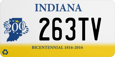 IN license plate 263TV