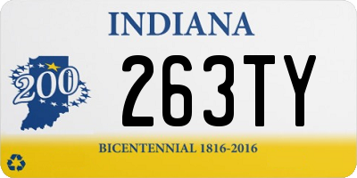 IN license plate 263TY