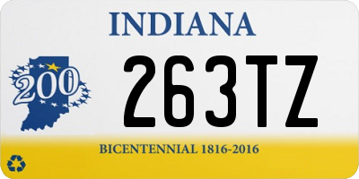 IN license plate 263TZ