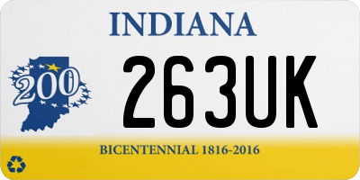 IN license plate 263UK