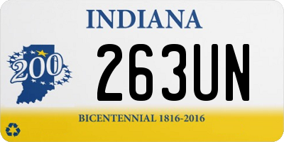 IN license plate 263UN