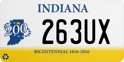 IN license plate 263UX