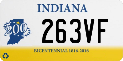 IN license plate 263VF