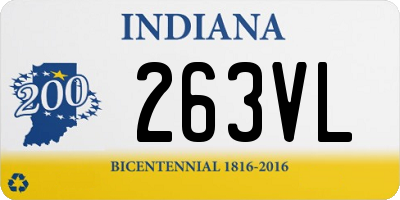 IN license plate 263VL