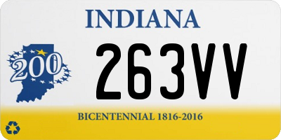 IN license plate 263VV