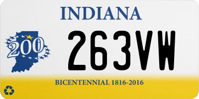 IN license plate 263VW