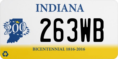 IN license plate 263WB