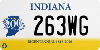 IN license plate 263WG