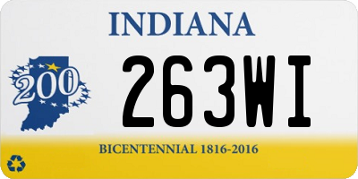 IN license plate 263WI