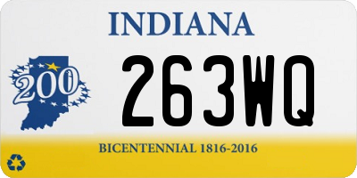 IN license plate 263WQ