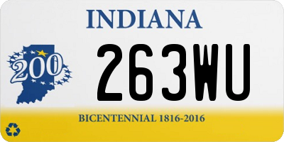 IN license plate 263WU