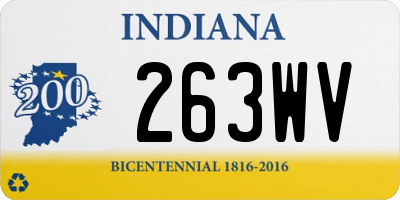 IN license plate 263WV