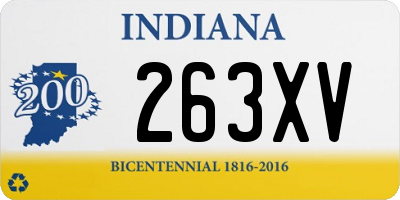 IN license plate 263XV