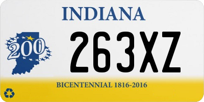 IN license plate 263XZ