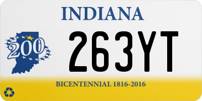 IN license plate 263YT