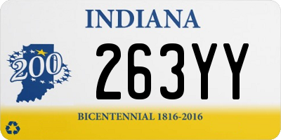 IN license plate 263YY