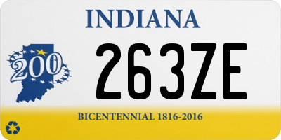 IN license plate 263ZE