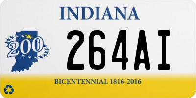 IN license plate 264AI