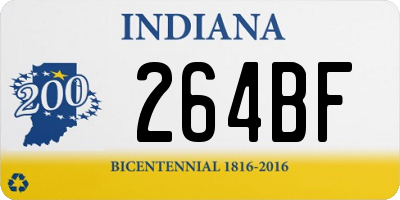 IN license plate 264BF