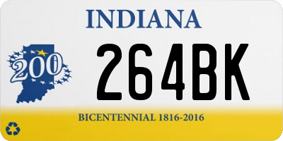 IN license plate 264BK