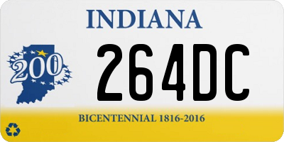 IN license plate 264DC