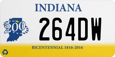 IN license plate 264DW