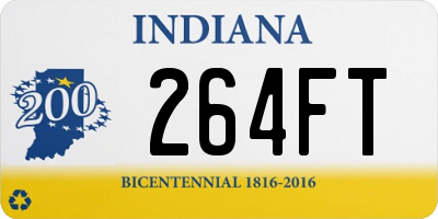 IN license plate 264FT