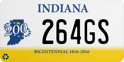 IN license plate 264GS