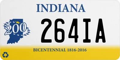 IN license plate 264IA