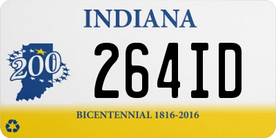 IN license plate 264ID