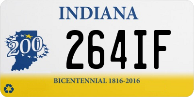 IN license plate 264IF