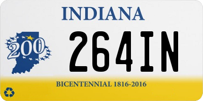 IN license plate 264IN