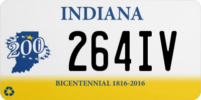 IN license plate 264IV