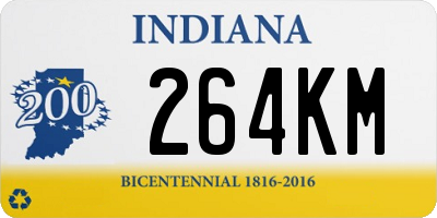 IN license plate 264KM