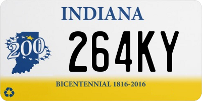 IN license plate 264KY