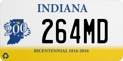 IN license plate 264MD