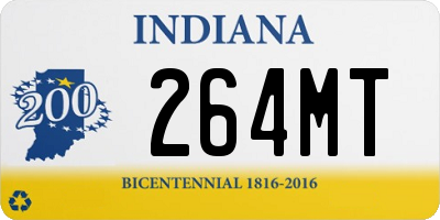 IN license plate 264MT