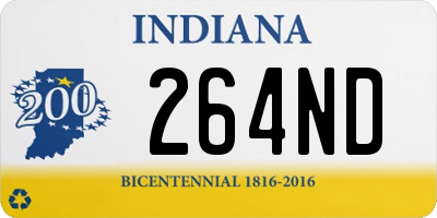 IN license plate 264ND