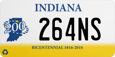 IN license plate 264NS