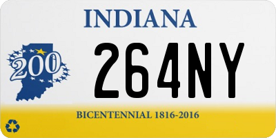 IN license plate 264NY