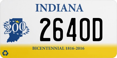 IN license plate 264OD