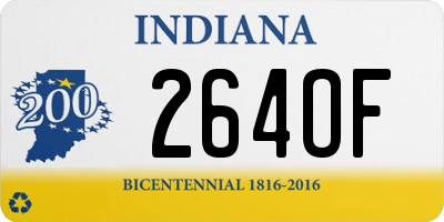 IN license plate 264OF