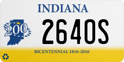 IN license plate 264OS