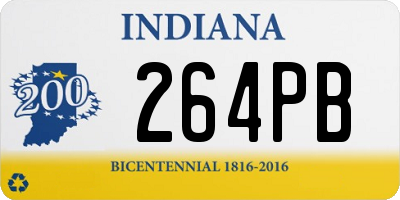 IN license plate 264PB